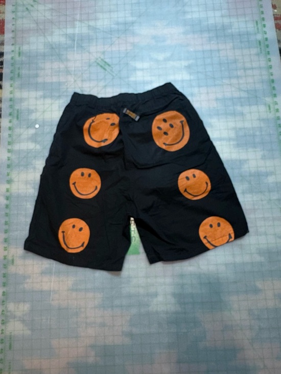 Kapital Other - Kapital Black Shorts with Orange Smiley Faces